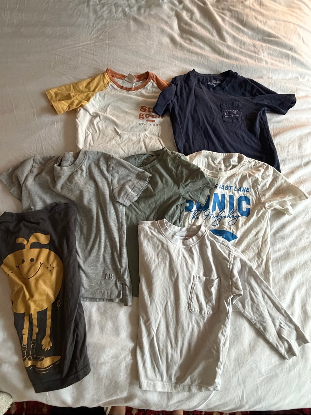 Boys Short Sleeve Tee, (1) long sleeve *BUNDLE of (7)* size 4T